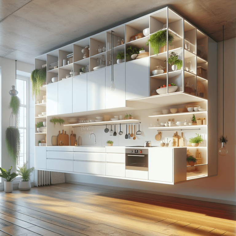 weiße Schwebende Küche-Dresden