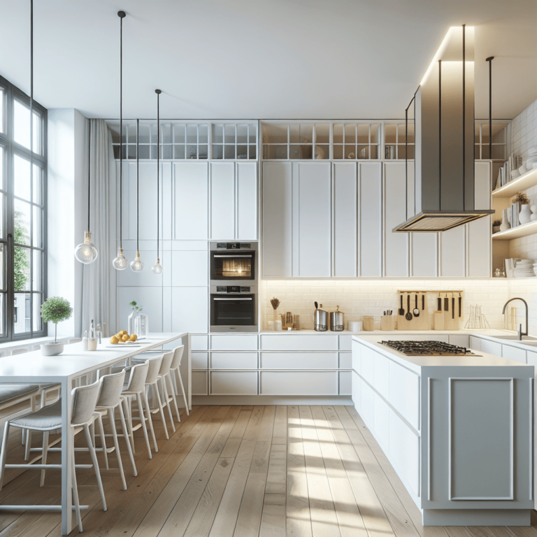 weiße mehrzeilige Küche-Dresden